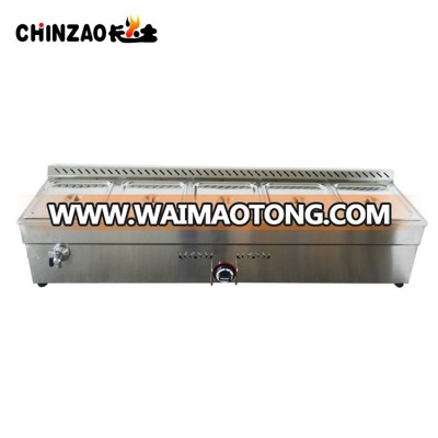 2018 New Style 5 Pans Stainless Steel Commercial LPG Gas Bain Marie