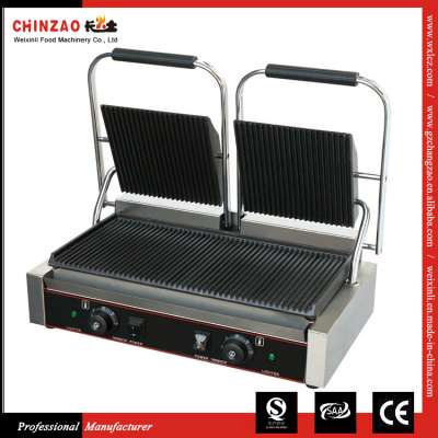 Chinzao Professional Manufactrer Commercial Double Head Panini Grill Toaster