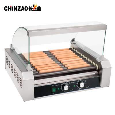 CHINZAO High Profit Products 1.2Kw Automatic Electric Heating Hot Dog Grill Roller For Snacks